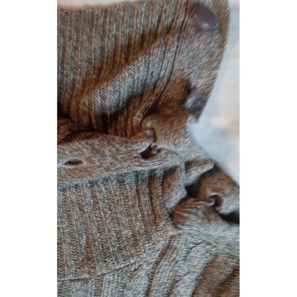 Sweater Dress A-List Size Medium Gray Stretchy Button Neckline Pockets RN57911 - Picture 9 of 15